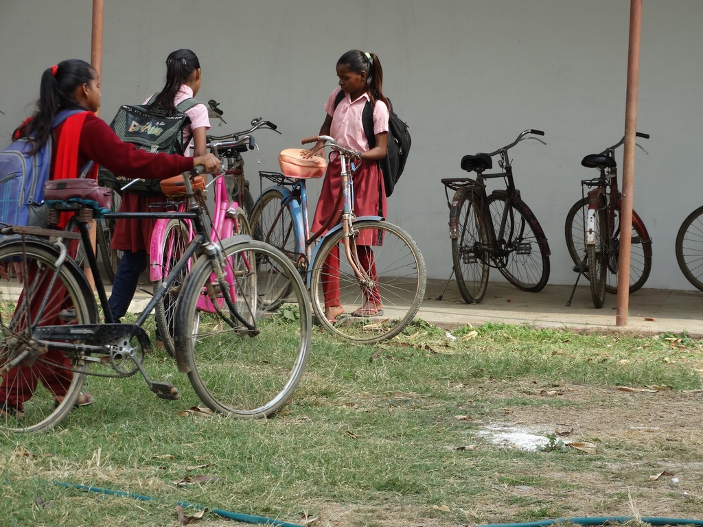 De fietsenstalling wordt druk gebruikt - The bicycle shelter in full operation